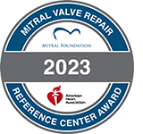 MF-AHA Mitral Valve Repair Reference Center Award 2023 seal