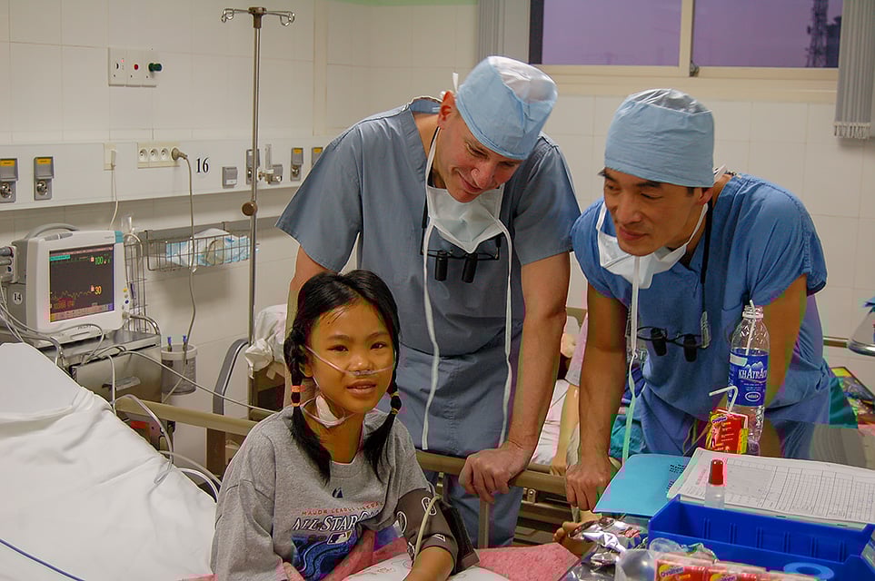 Dr. Adams on a mission in Viet Nam